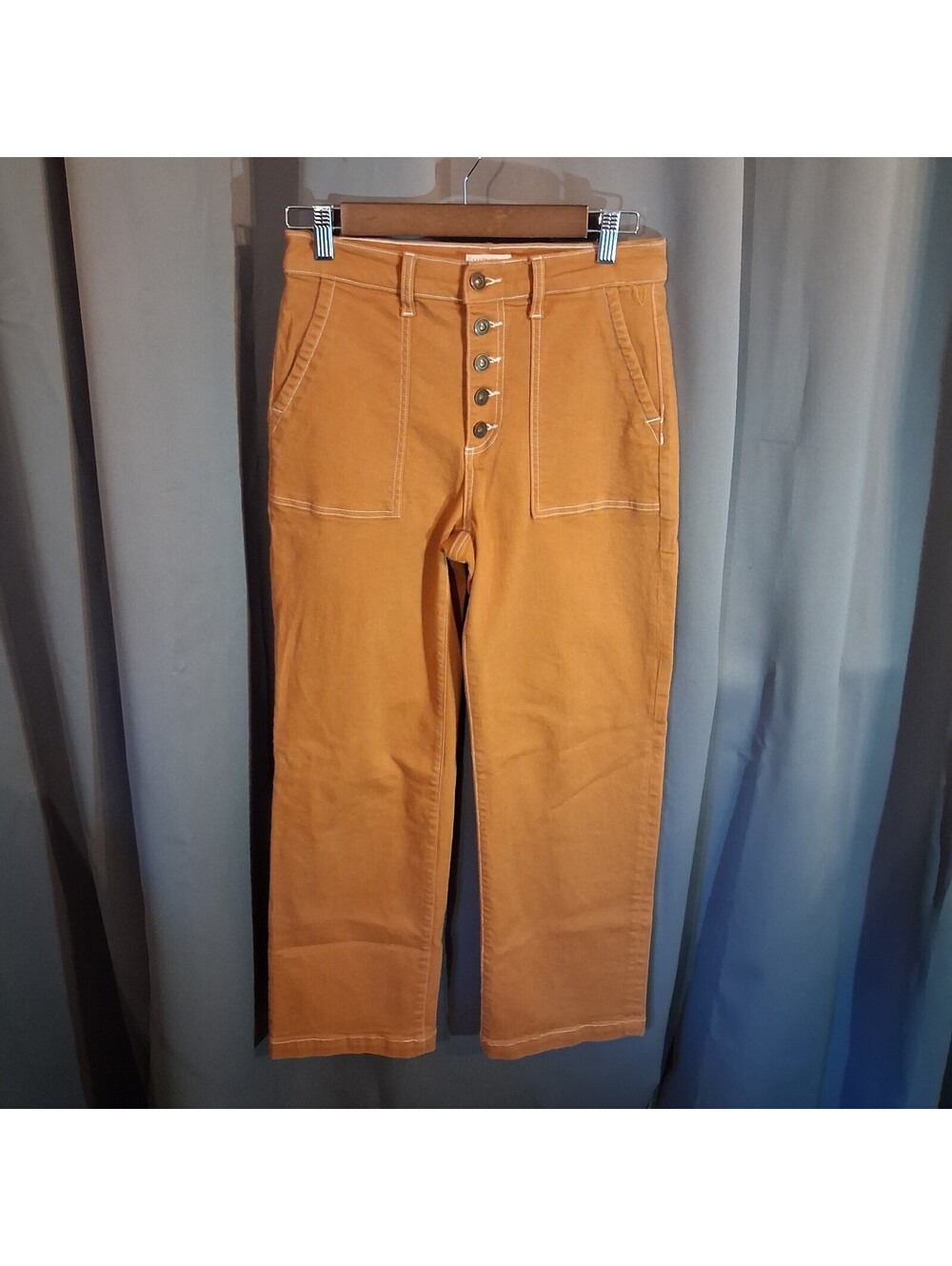 Market & Spruce Stretchy Rust Orange High-Waisted Pants Size 4
